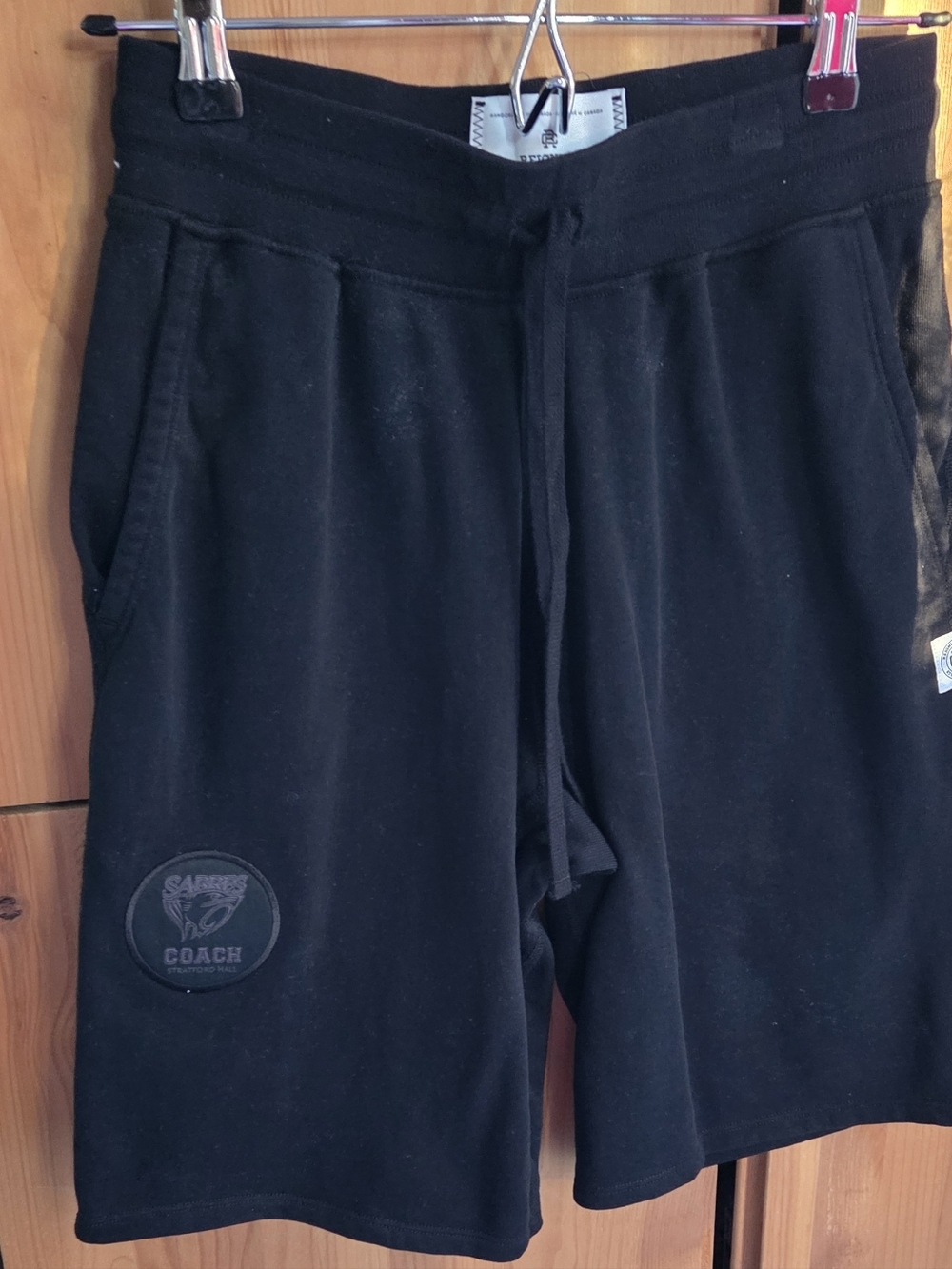 Reigning Champ Men's Black Cotton French Terry Sweat Shorts Size XS